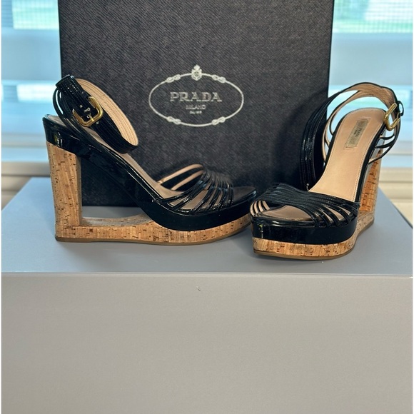 Prada Espadrilles Black 38.5 - Picture 1 of 6